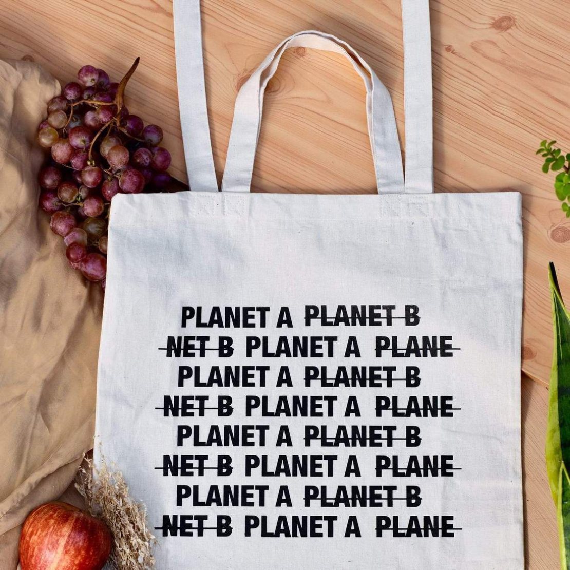 bolsa de compra algodón 100% natural - Planet A not Planet B